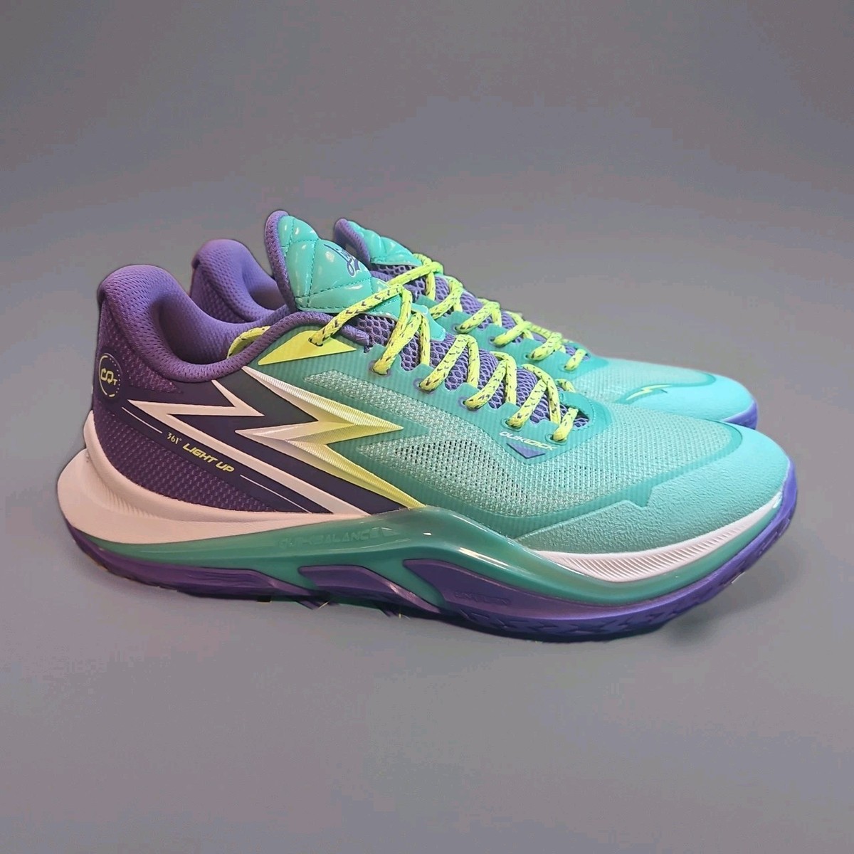 361 Degrees Light Up C2431-9309 Green Dark Purple Basketball Men's