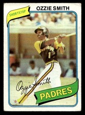 1980 Topps #393 Ozzie Smith San Diego Padres HOF VG-VGEX NO RESERVE!