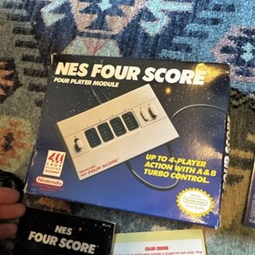 Nintendo NES Four Score 4 Player Controller Attachment Adapter Accessory w/ Box!