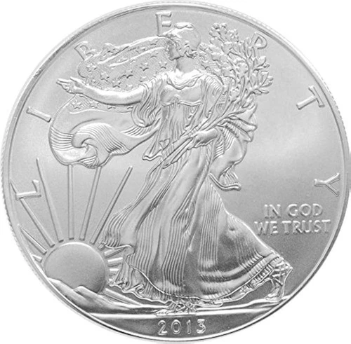 2013 WALKING LIBERTY AMERICAN EAGLE .999 FINE SILVER DOLLAR COIN 1oz. $1 USA
