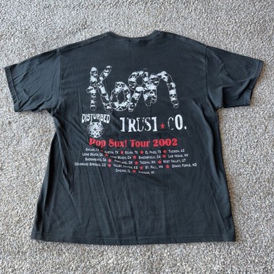 Korn 2002 Pop Sux Tour Untouchables Band T-Shirt Size L Vintage