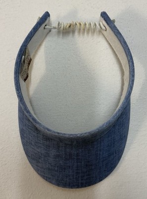 Sun  N  Sand Adjustable Coil Golf Sun Protection Visor UPF50+ Denim Blue EUC