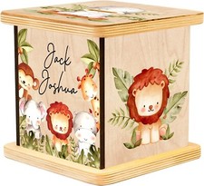 Personalized Wooden Piggy Bank for Kids, Custom Gifts for Boys and Girls Kids