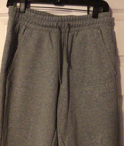 BOY'S YOUTH PUMA FLEECE LINED JOGGER PANT Gray Small Size See Pix 4 Measurements - Picture 3 of 9