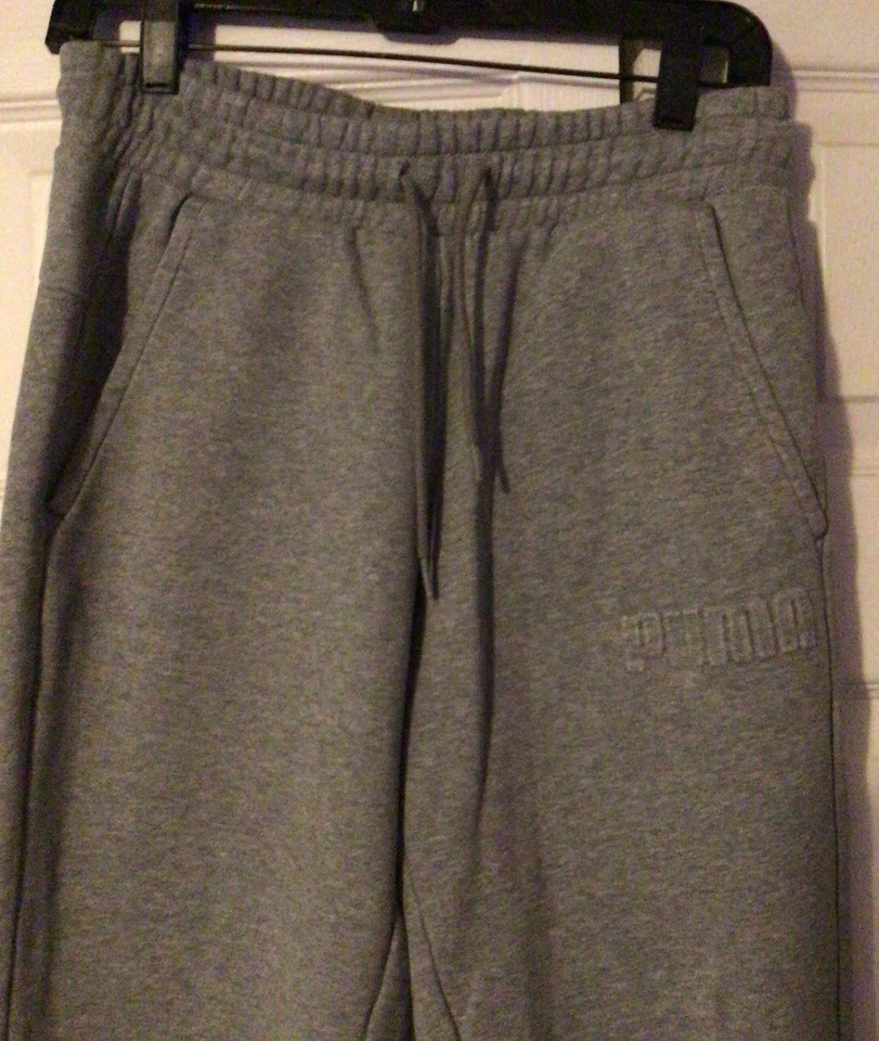 BOY'S YOUTH PUMA FLEECE LINED JOGGER PANT Gray Small Size See Pix 4 Measurements - Image 3 of 4