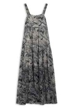 NEW, Ted Baker ADLINAH SQUARE NECK PRINTED MIDI DRESS IVORY SZ 5 MD116