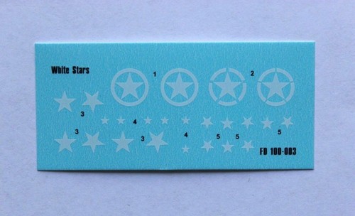 Decal White Star WW2 military vehicles (Allied stars) FOXBOT 100-003 Scale 1:100 - Picture 12 of 24