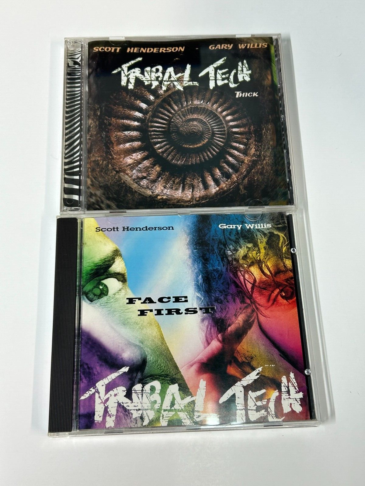 Tribal Tech 2 CD Lot Face First & Thick Bluemoon Jazz Rock 1990's Excellent!