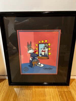 LOONEY TUNES Warner Brothers Cel Bugs Bunny Chuck Jones Signed COA - Image 1 of 4