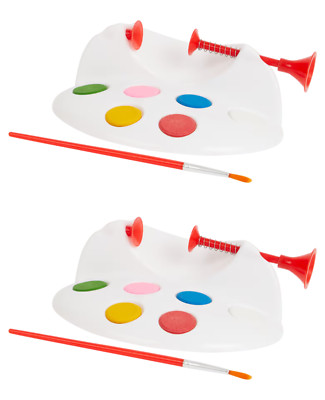 2x Kinder Oster Eier Malmaschine inkl. Eierfarbe Pinsel Rot Gelb Pink Grün Blau