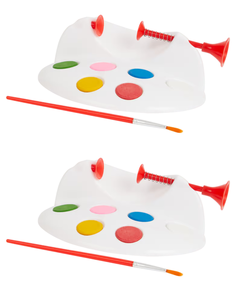 2X Kinder Oster Eier Malmaschine Inkl. Eierfarbe Pinsel Rot Gelb Pink GrüN Blau-image