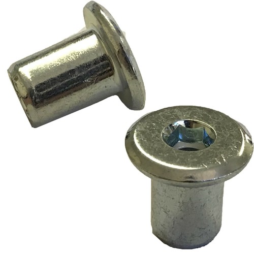M6 Connector Bolt Cap Nuts Zinc Gold Bronze Black Allen Key Head Furniture Caps - Picture 8 of 10