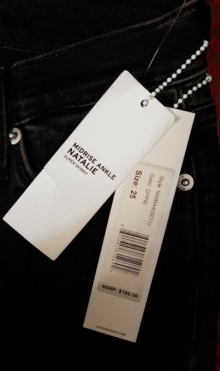 Jean Hudson Natalie Super Skinny Noir - Taille 26, Neuf Avec étiquette, Coupe Skinny