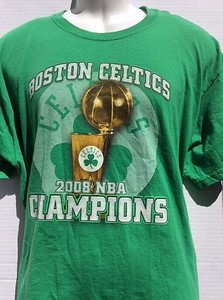 Boston Celtics 2008 NBA champions green T-shirt XL Pierce Garnett Allen Rondo | eBay