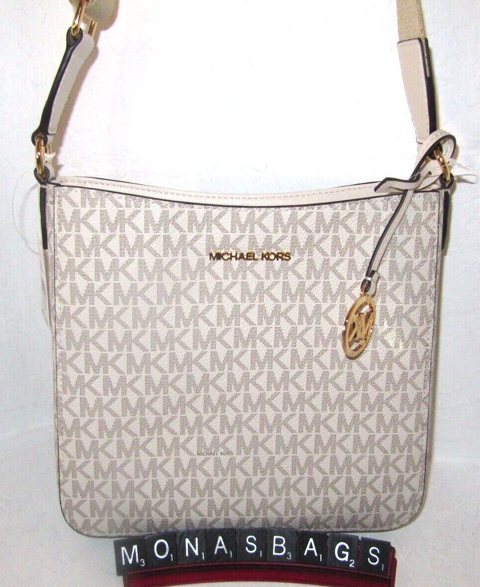 Michael Kors Jet Set Travel Light Cream Small NS Crossbody Bag NWT