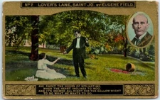 Couple in Lover's Lane, Saint Jo. Art Print - Love/Romance Greeting Card