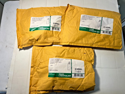 (Lot of 3) Lightolier Lytespan Track 6148NAL 2 Circuit Live End Aluminum