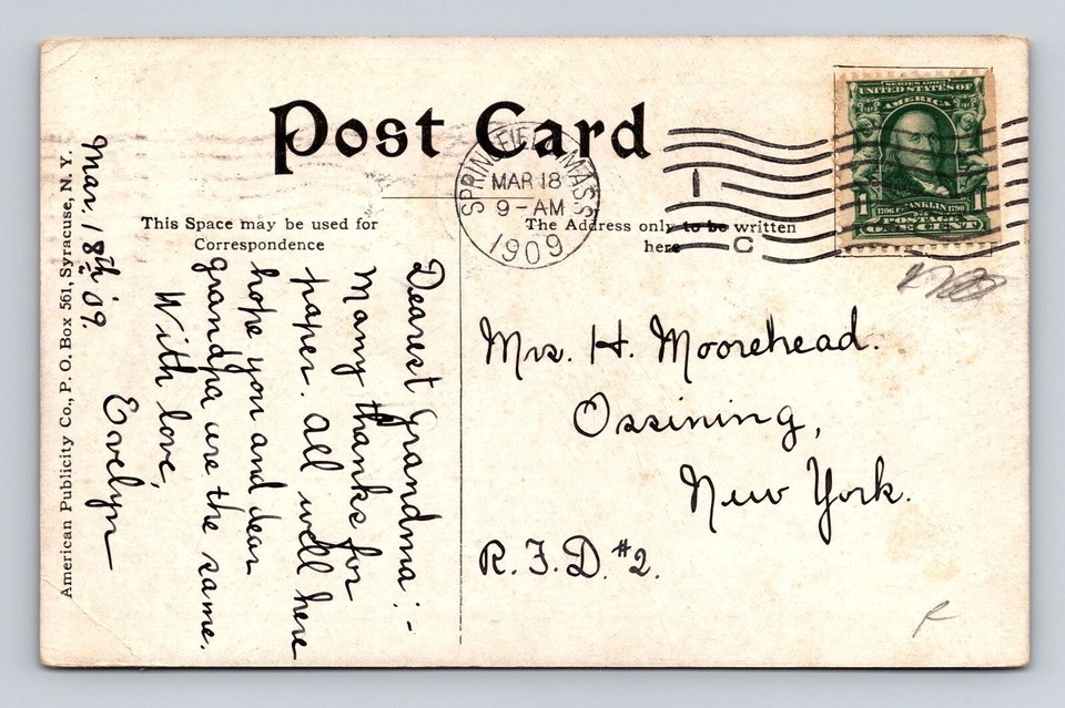 Springfield MAMassachusetts, X at Sumner & Belmont Avenue, Vintage