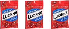 Luden's Throat Drops Sugar Free Cherry 25ct *** 3 Pack ***