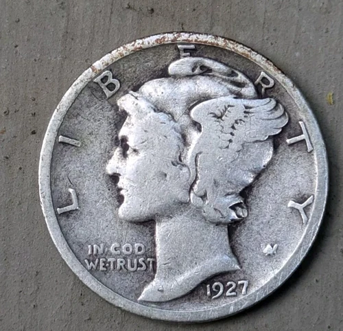 1927  Mercury Dime G Good 90% Silver