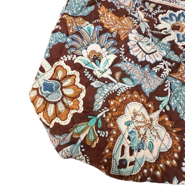 Vera Bradley Large Tote Bag Java Blue Floral Quil… - image 2