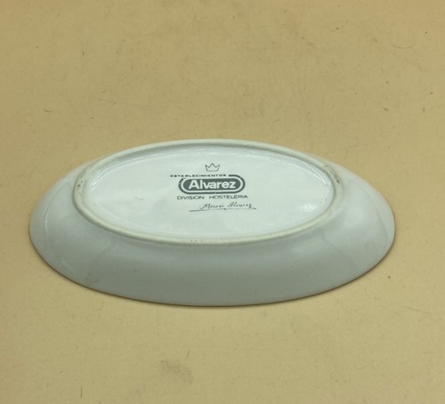 Vintage Spanien Alvarez Keramik Golf Country Club Logo kleine ovale Schale 3” x 5 1/4” - Bild 9 von 9