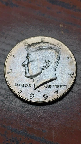 1997 D Kennedy Half Dollar 50C Gem BU with pretty Toning                    S836