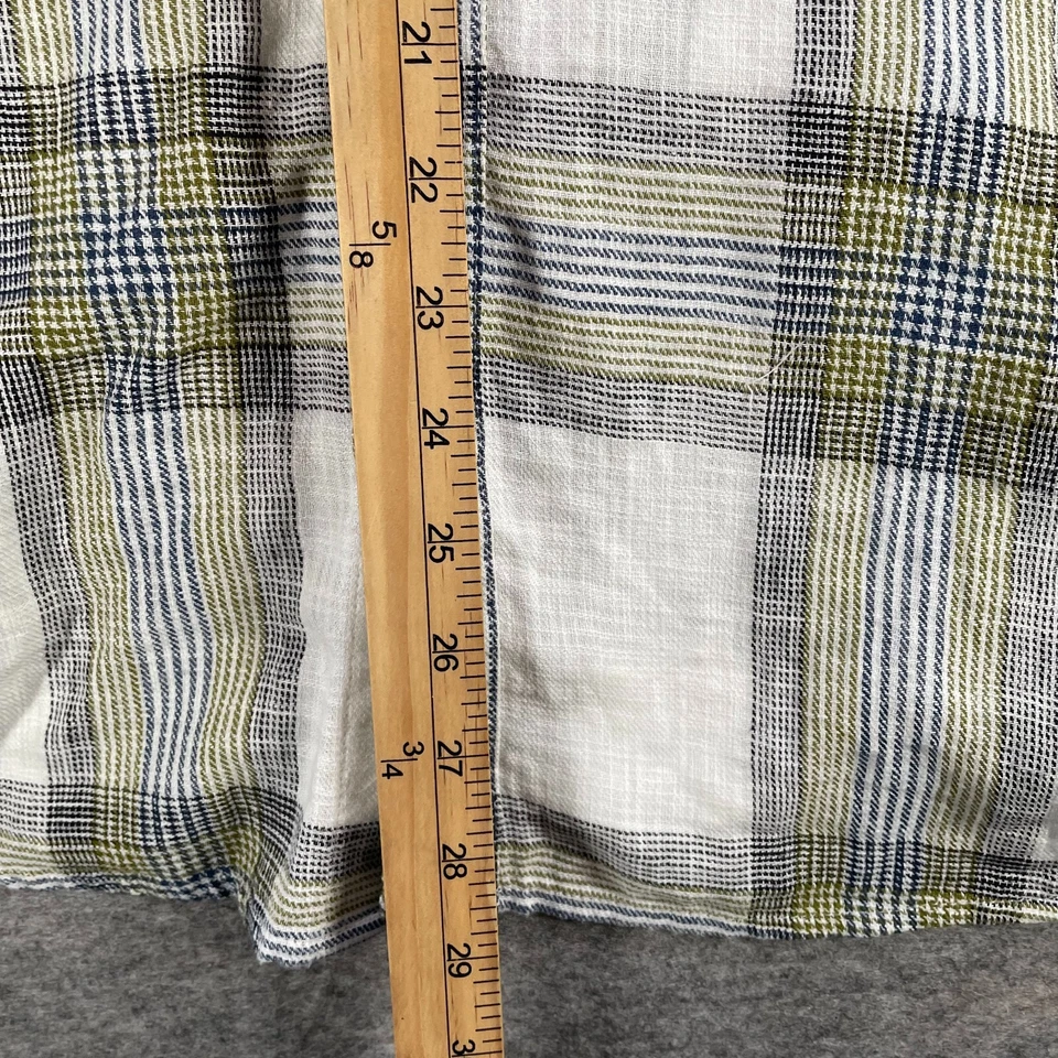 Camisa Reef Manga Larga Con Botones Camisa Verde Para Hombre Mediana Bolsillo a Cuadros Foto 4 de 4