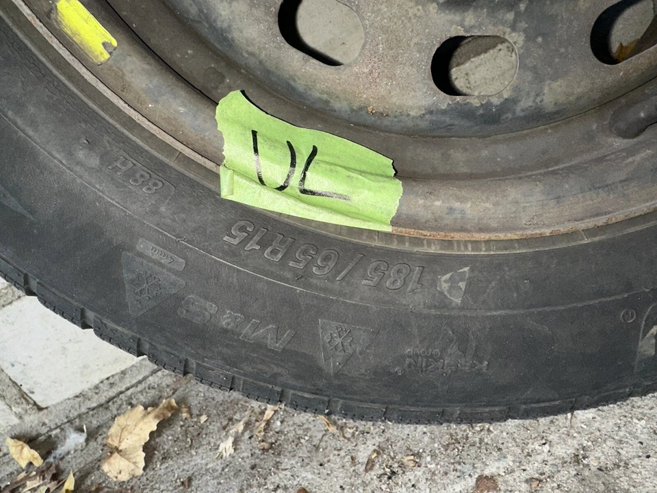 Autoreifen Komplettset 185/65 R15 Winterreifen mit Stahlfelgen 4x - Bild 4 von 4