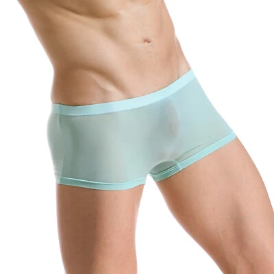 Herren Boxershorts Trunk Sexy Unterwäsche Slip Durchsichtige Eisseide - Bild 1 von 4