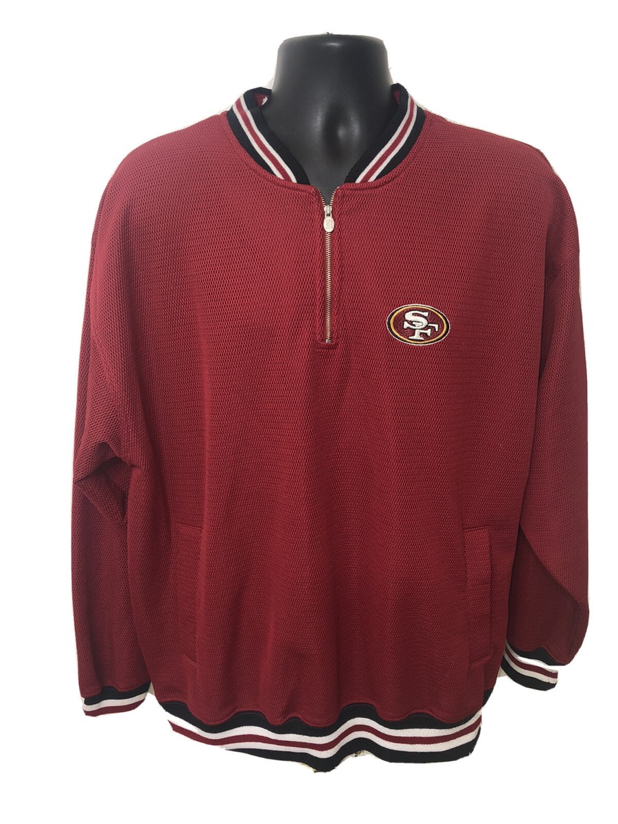 Vintage Lee Sport RED Pullover Zip Jacket San Francisco SF 49ers