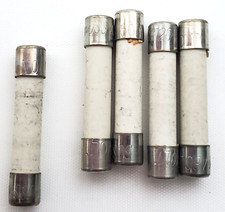 Lot of 5 Bussmann ABC20 250 Volt 20 Amp Ceramic 1/4" x 1-1/4" Fast Acting Fuses