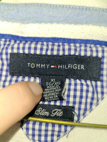 Tommy Hilfiger Slim Fit Striped Short Sleeve Polo Shirt With Crest Men's XL - Picture 5 of 6