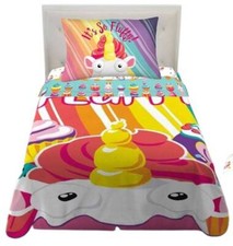Fluffy Unicorn Kids Twin/Full Blanket Sheet Set-AB07T51XHRP4, AB07TBP8S6G6