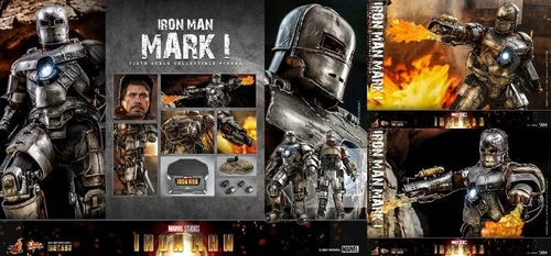Hot Toys MMS605-D40 Iron Man Mark I 1 Traje Diecast Escala 1/6 12" Figura Nuevo Raro