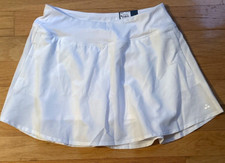 Tek Gear White Pickleball Tennis Golf Skort - Women's Size L NEW w/Tags