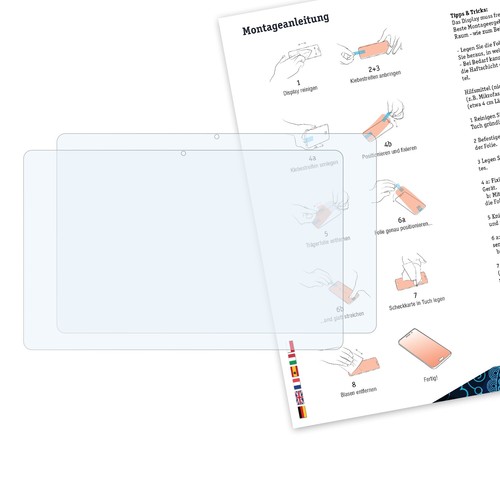 Bruni 2x Proteggi Schermo per Majestic Tab 918 Pro 4G Pellicola Protettiva - Zdjęcie 2 z 3