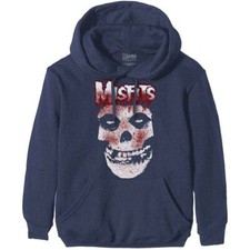 Misfits Blood Drip Skull Sweatshirt Blue New