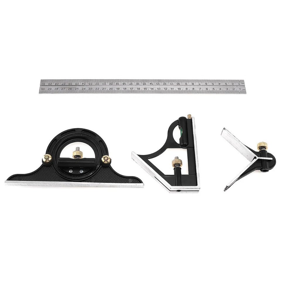 Multifunctional 12' Combination Tri Square Set Angle Finder & Protractor Level - image 4 of 4