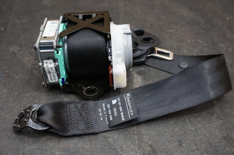 Retractor de cinturón de seguridad trasero derecho pasajero OEM 3Y5857806C Bentley Mulsanne 10-20 Foto 3 de 4