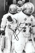 Jim Lovell signed 4x6 photo astronaut NASA Apollo 13 Program Space COA LOOK!