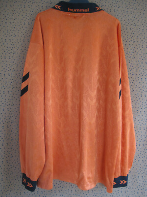 Maillot Hummel Vintage Orange – Manches Longues – Taille XXL – Jersey Football Rétro