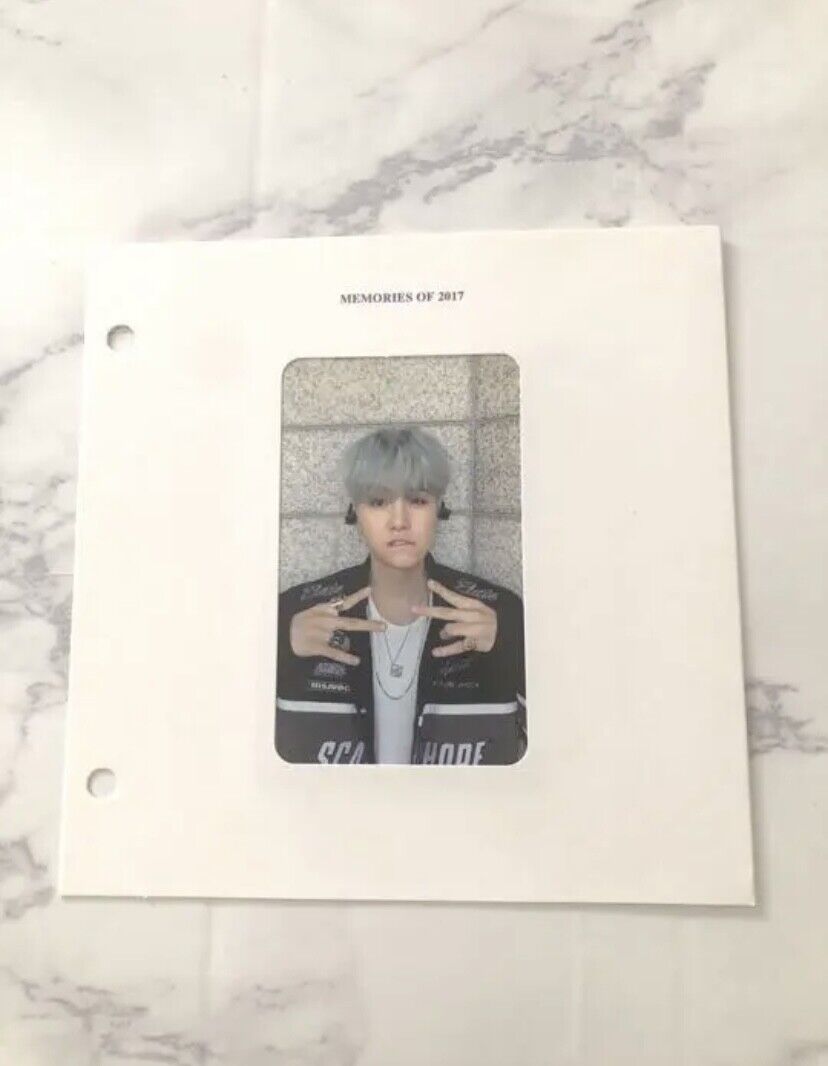 BTS MEMORIES OF 2017 Blu-ray Photo Card Yoongi Suga K-POP Goods