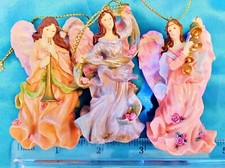 Set of 3 - ANGEL Resin Playing Instruments Figurines