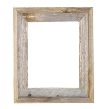11x14-2" Wide Signature Relaimed Rustic Barn Wood Open Frame (No Glass or Back)