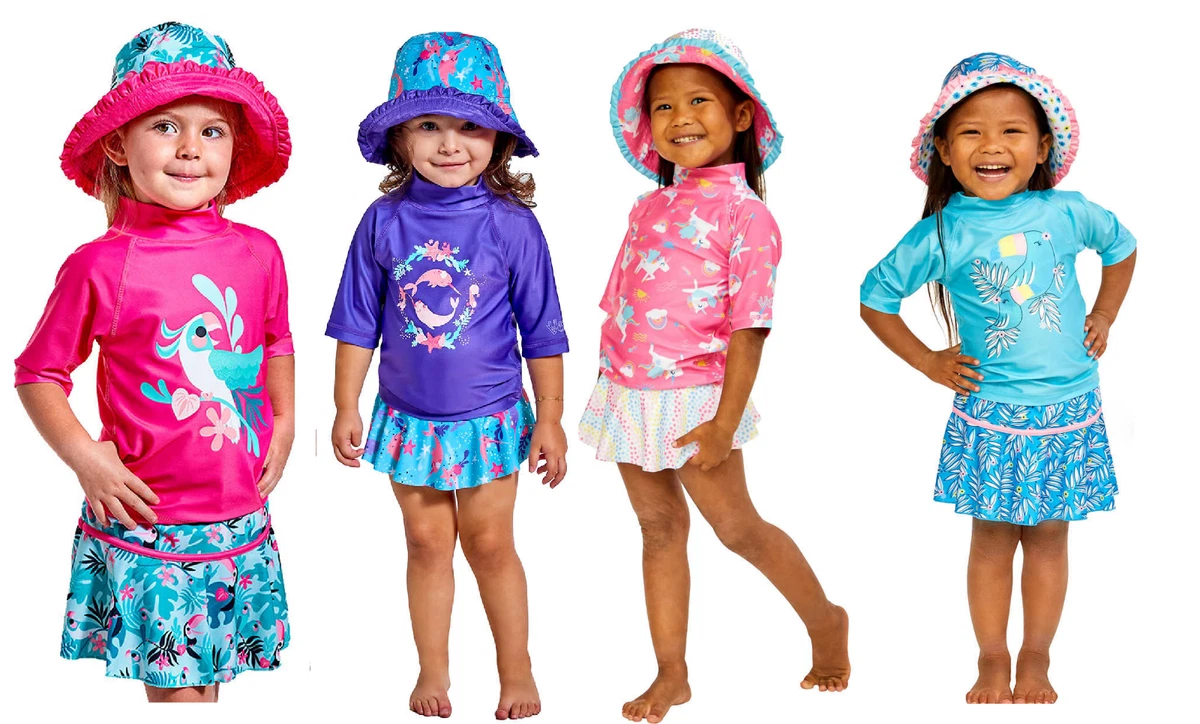  UV SKINZ UPF 50+ Girls 3-Piece Swim Set