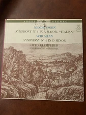 Mendelssohn/Schubert-Symphony No.4/Symphony No.4 Klemperer 35629 Vinyl 12''