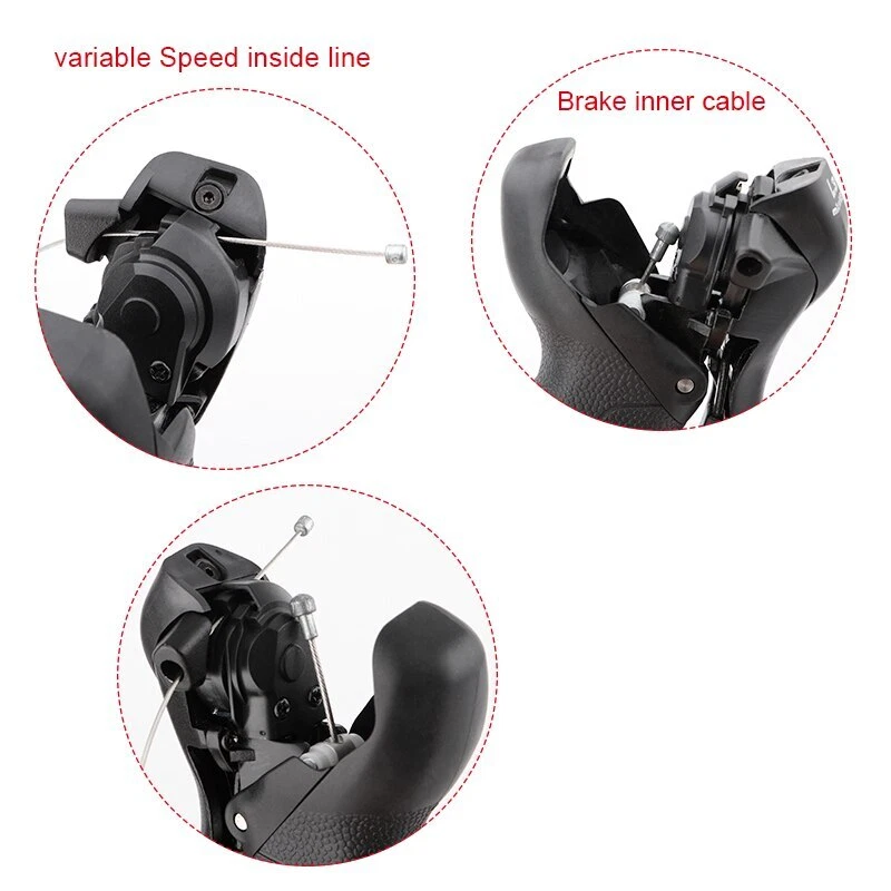 Road Bike Shifters Brake Lever Groupset 2x7/8/9/10/11s 3x7/8/9/10s Derailleur - Image 3 of 4