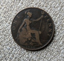1910 Edward Vii Penny Coin