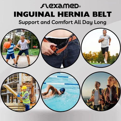 Inguinal Hernia Groin Black Belt Left & Right /hernia underwear for men.s Belt - Picture 3 of 8
